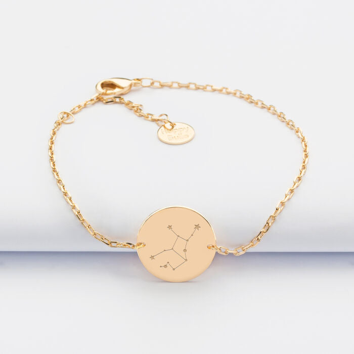 Bracelet chaine personnalisé médaille gravée