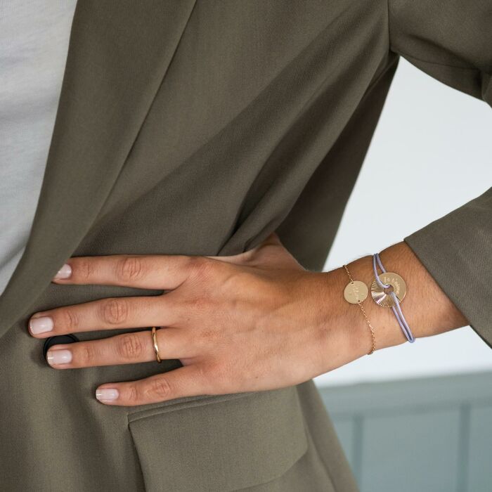 Bracelet chaine personnalisé médaille gravée