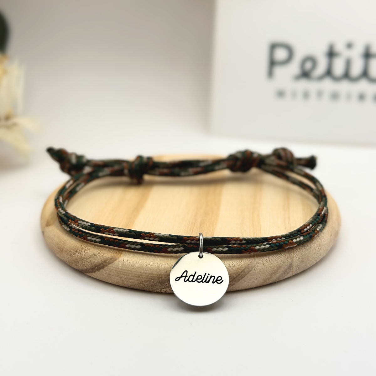 Bracelet double cordon - Camouflage "Argent"