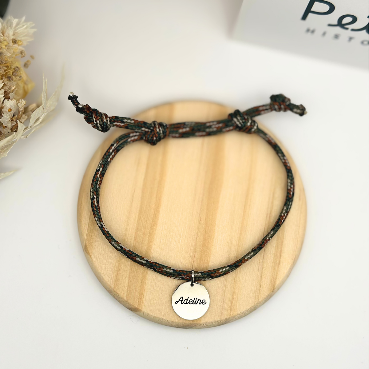 Bracelet double cordon - Camouflage "Argent"