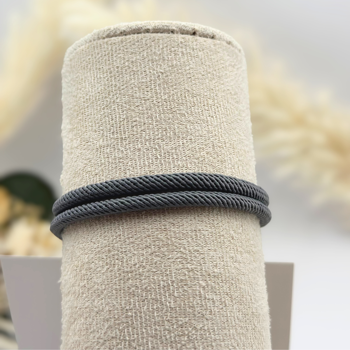 Bracelet à double cordon 5 mm – Gris
