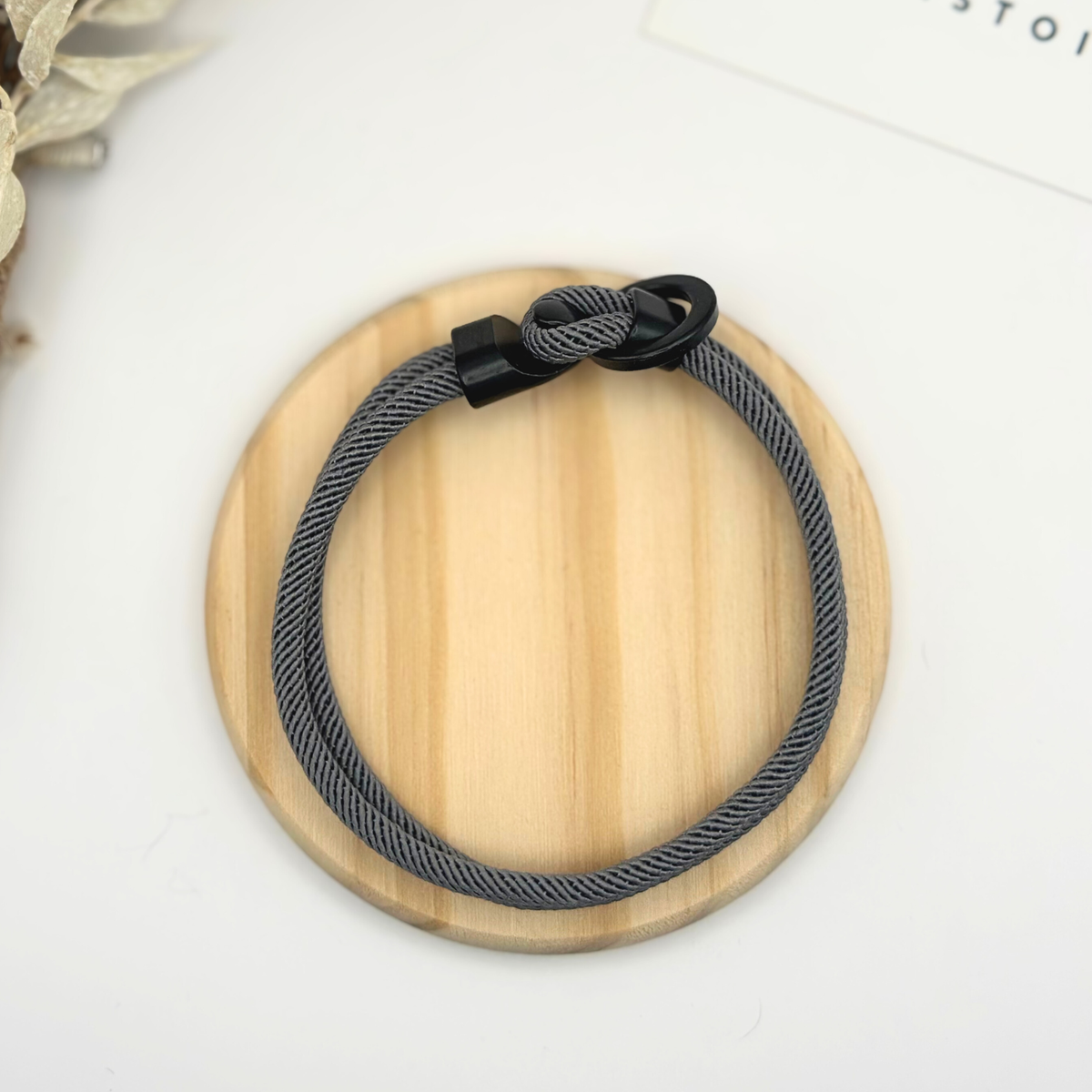 Bracelet à double cordon 5 mm – Gris