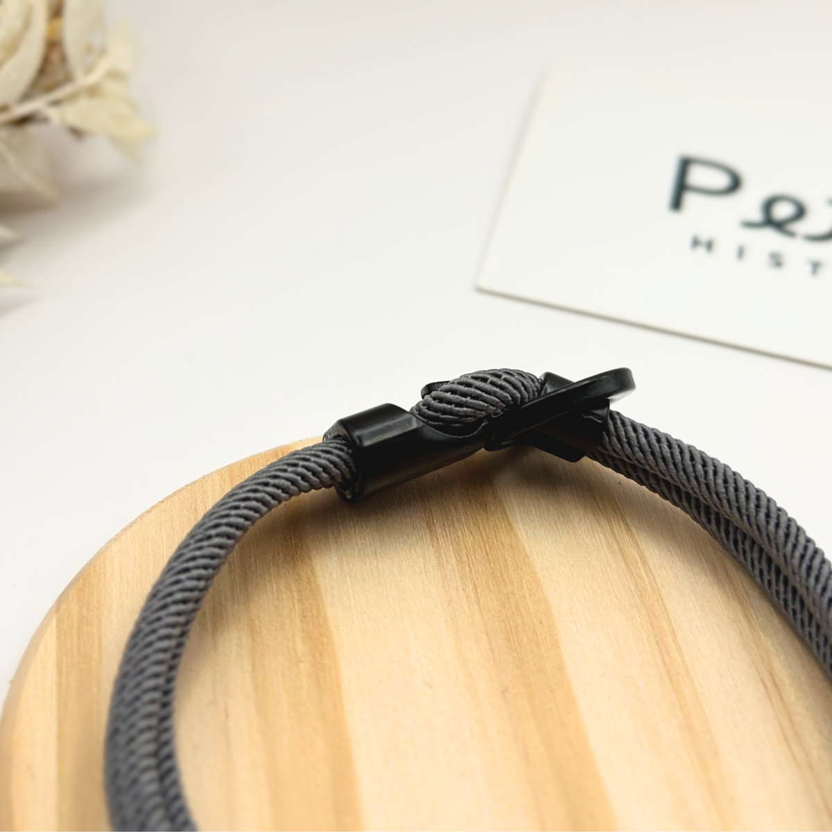 Bracelet à double cordon 5 mm – Gris