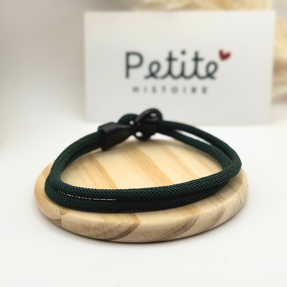 Bracelet à double cordon 5 mm – Vert canard