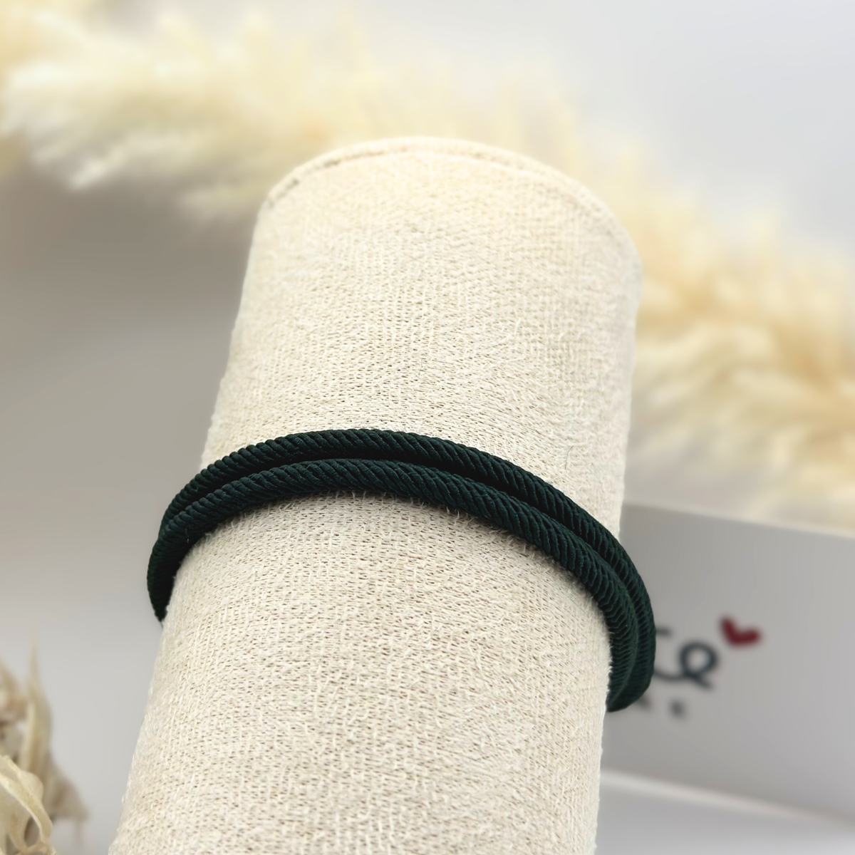 Bracelet à double cordon 5 mm – Vert canard