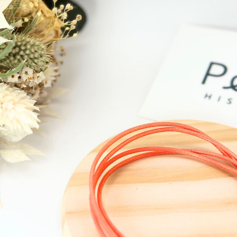 Bracelet gourmette personnalisé – Orange "Argent"