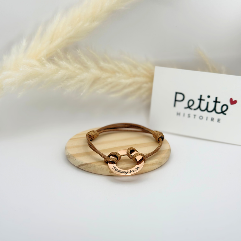 Bracelet Personnalisé - Cible marron