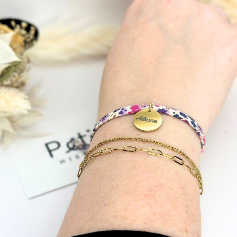 Bracelet Liberty Pivoines – plaqué or