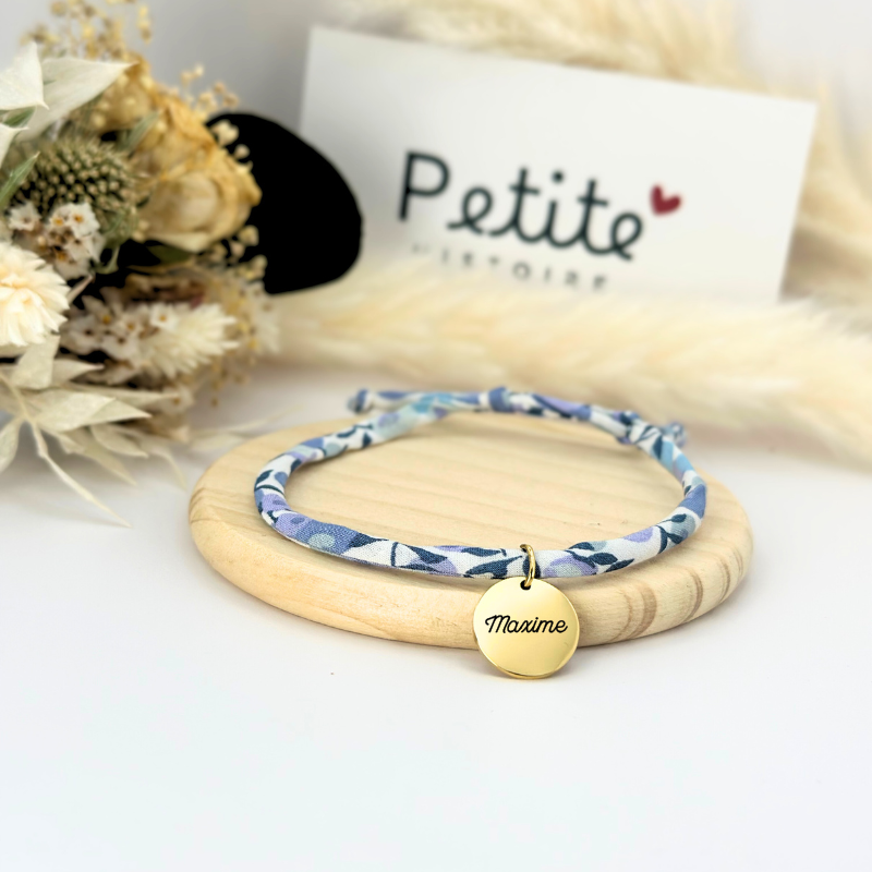Bracelet Liberty Pétale bleu – plaqué or