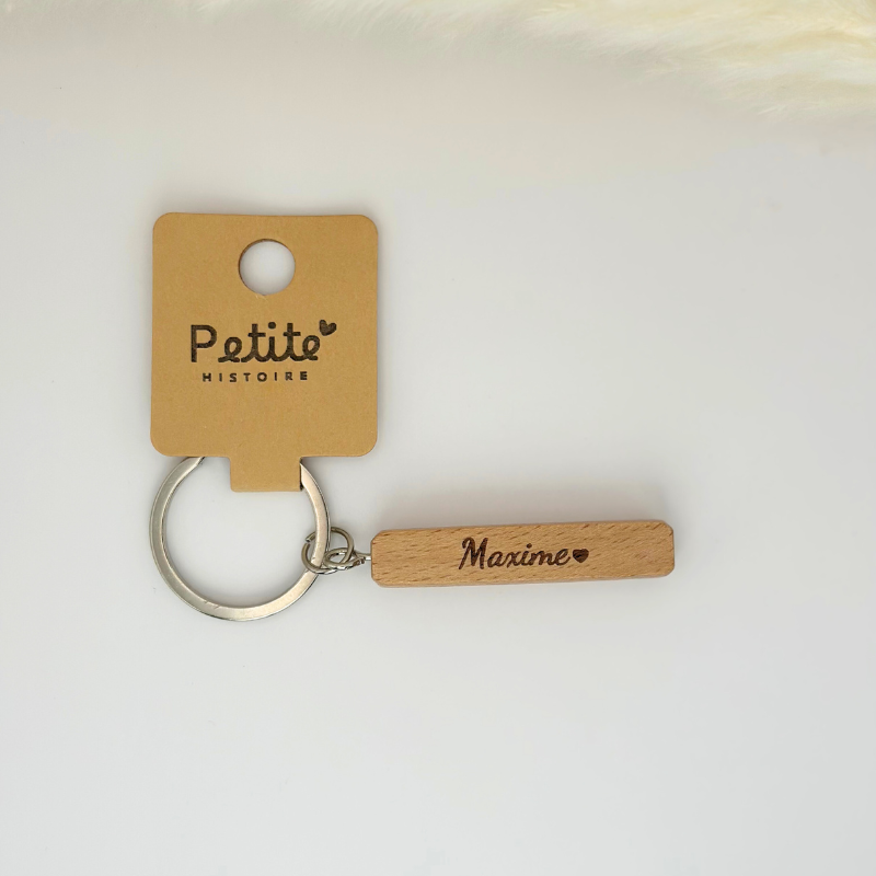 Porte-clés rectangulaire en bois