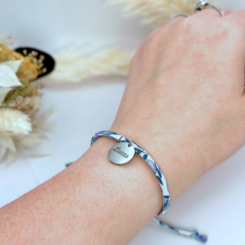 Bracelet Liberty "Pétale Bleu" – Argent