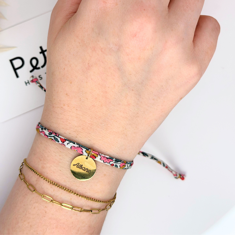 Bracelet Liberty – Rose tendre – plaqué or