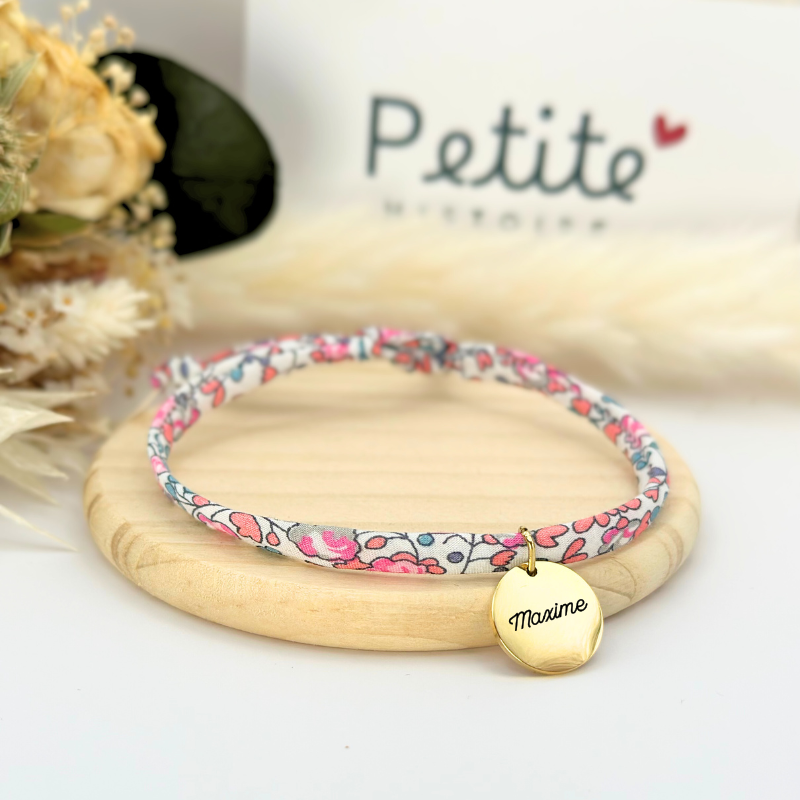 Bracelet Liberty – Bouquet Pastel – plaqué or