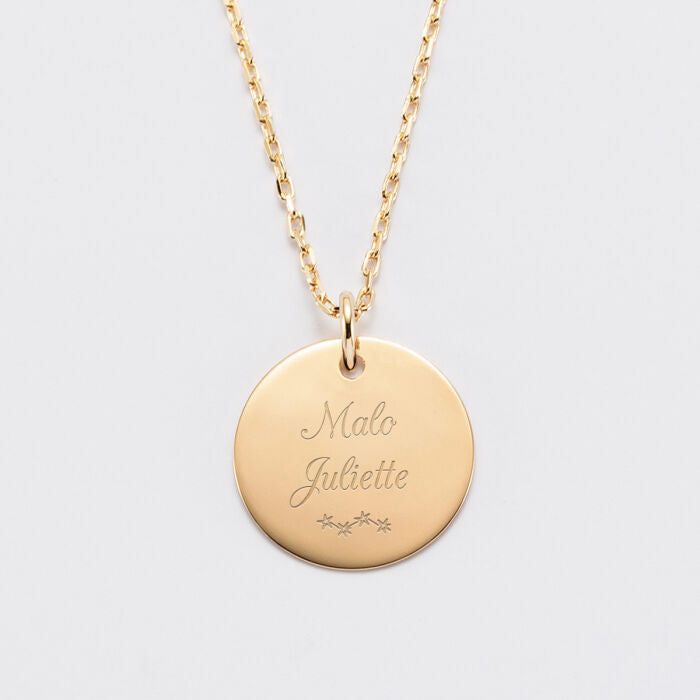 Pendentif personnalisé médaille ronde - Argent 925