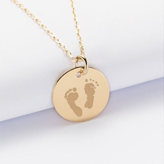 Pendentif personnalisé médaille ronde - Argent 925
