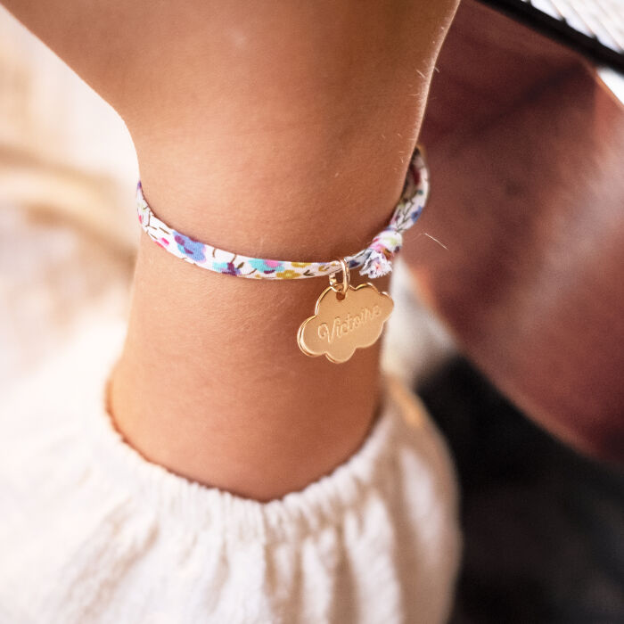 Bracelet enfant Liberty personnalisé - nuage
