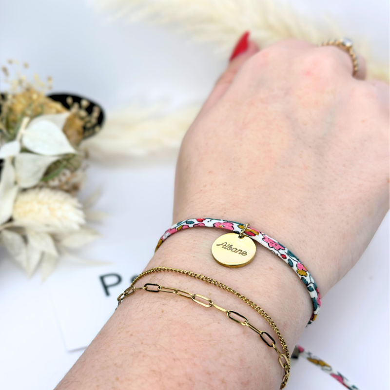 Bracelet Liberty – Rose tendre – plaqué or