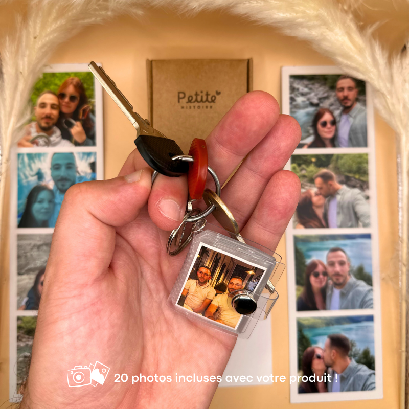 Porte-clés album photo – 20 photos incluses