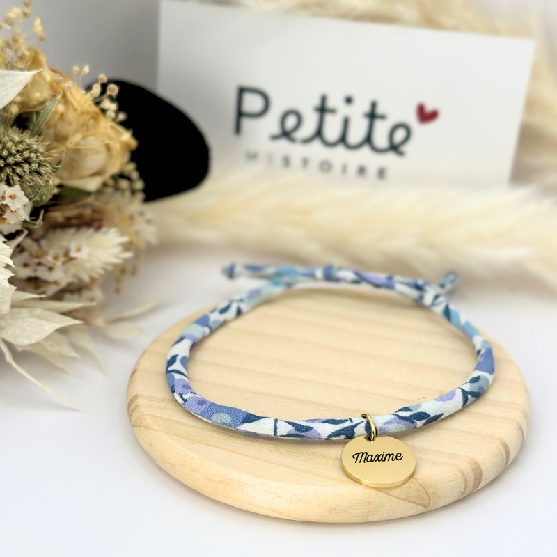 Bracelet Liberty Pétale bleu – plaqué or