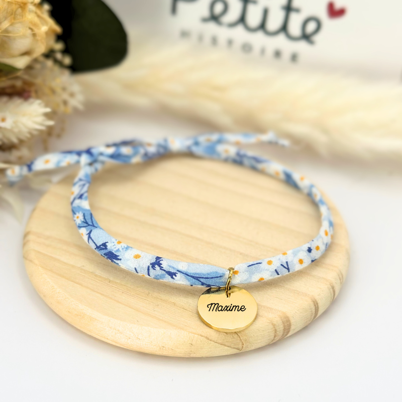 Bracelet Liberty – Marguerite Azur – plaqué or