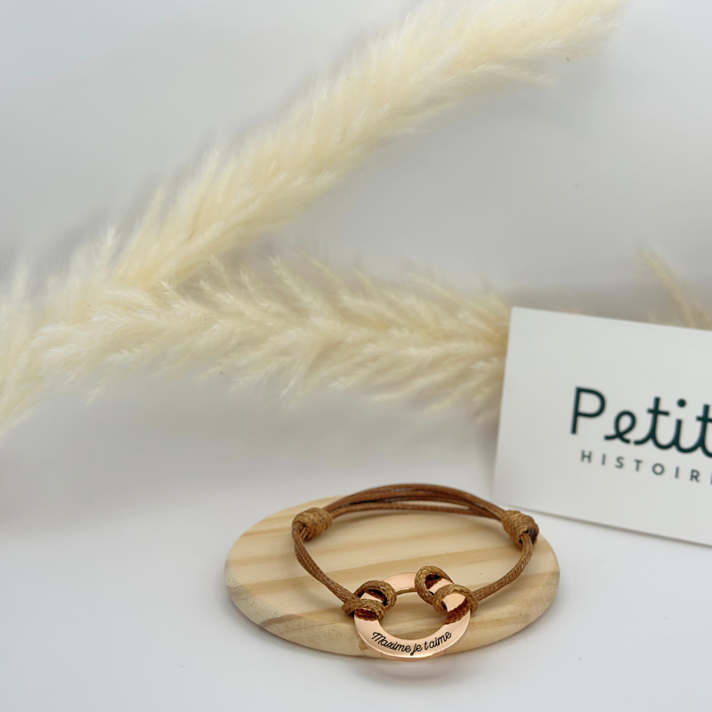 Bracelet Personnalisé - Cible marron