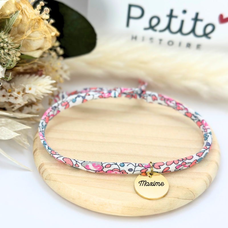 Bracelet Liberty – Bouquet Pastel – plaqué or