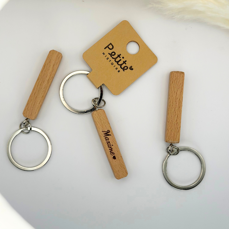 Porte-clés rectangulaire en bois