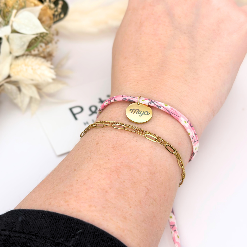 Bracelet Liberty – Cerisier du Japon – plaqué or