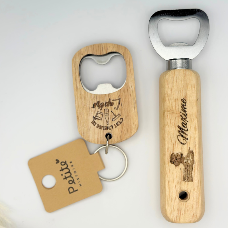 Décapsuleur personnalisé bois
