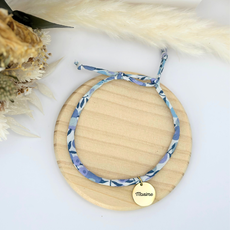 Bracelet Liberty Pétale bleu – plaqué or