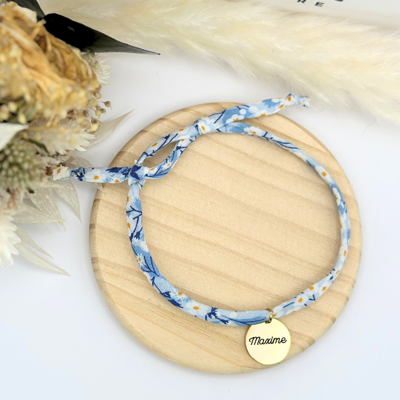 Bracelet Liberty – Marguerite Azur – plaqué or
