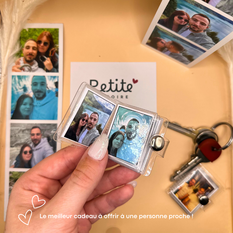 Porte-clés album photo – 20 photos incluses