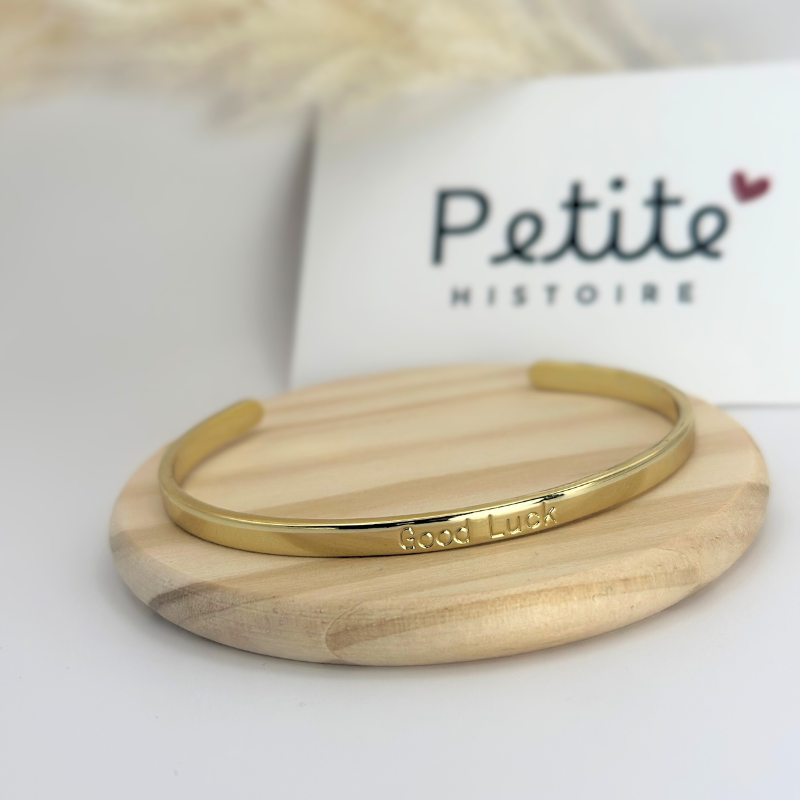 Jonc en plaqué or – Good Luck