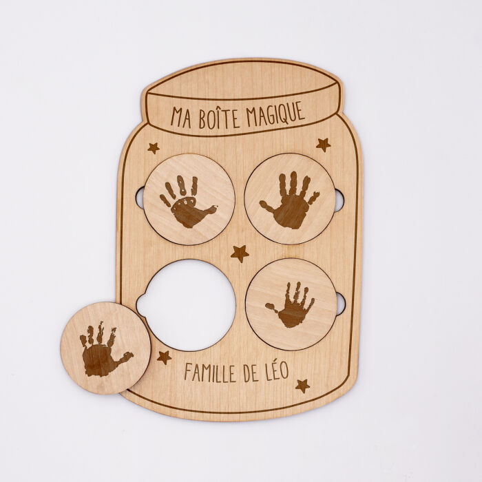 Planche "boîte magique" personnalisée bois
