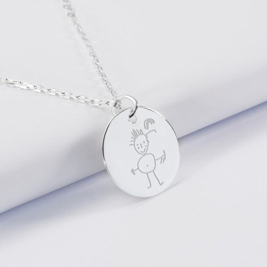 Pendentif homme personnalisé médaille gravée
