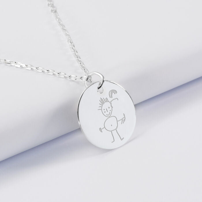 Pendentif homme personnalisé médaille gravée