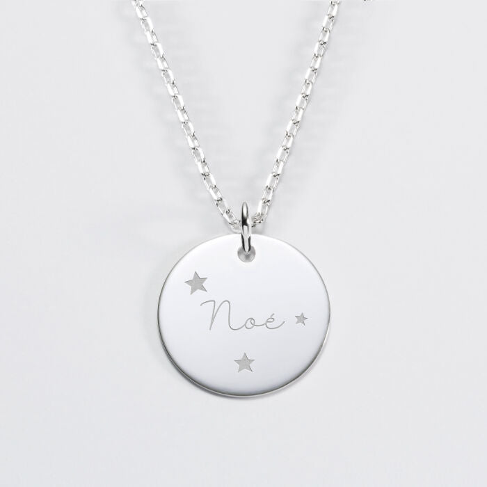 Pendentif homme personnalisé médaille gravée