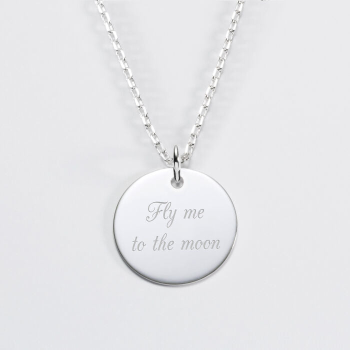 Pendentif homme personnalisé médaille gravée