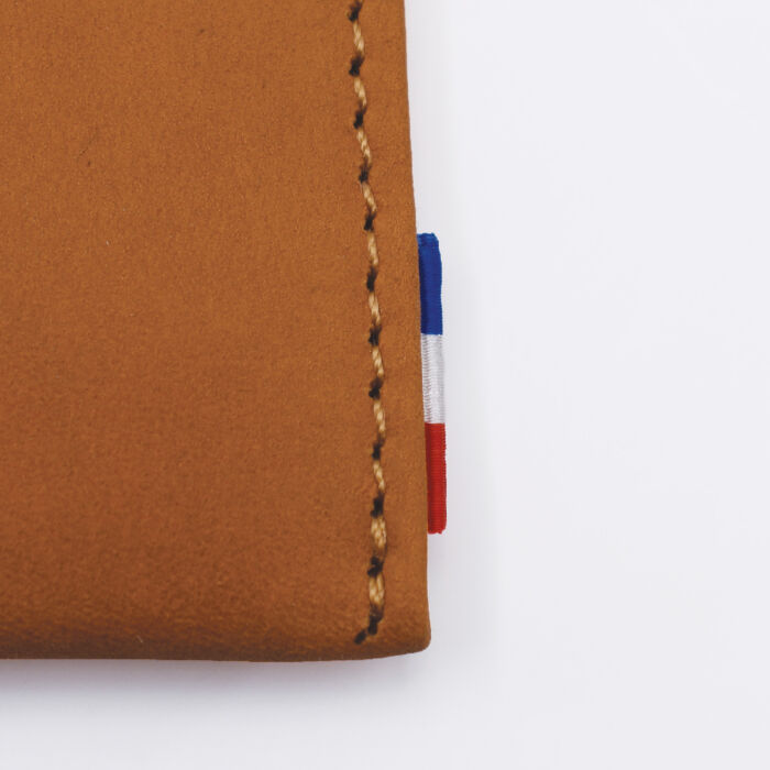Porte-carte personnalisé cuir couleur Caramel