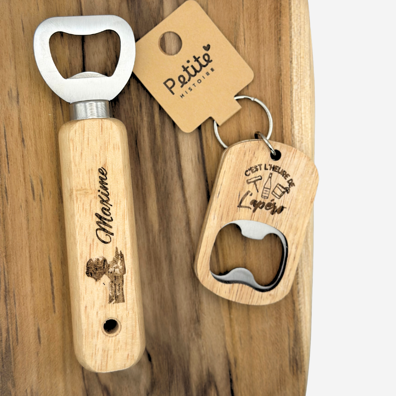 Décapsuleur personnalisé bois