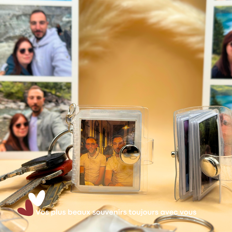 Porte-clés album photo – 20 photos incluses