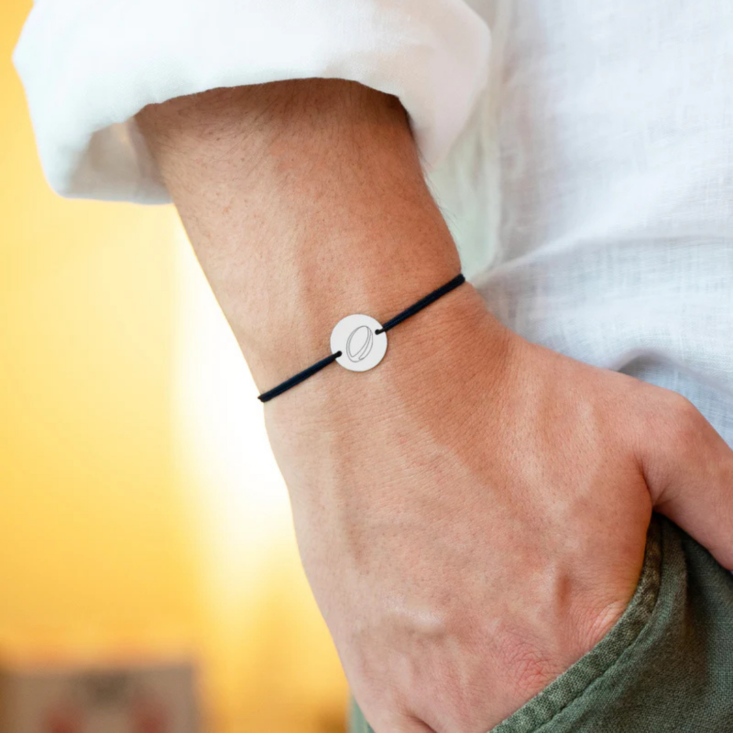 Bracelet Médaille À Deux Trous