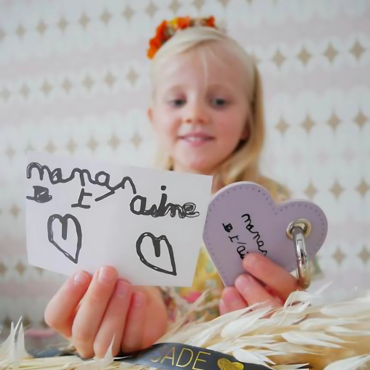 Porte-clés cœur personnalisé en cuir