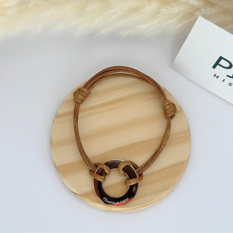 Bracelet Personnalisé - Cible marron