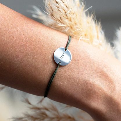 Bracelet Médaille À Deux Trous