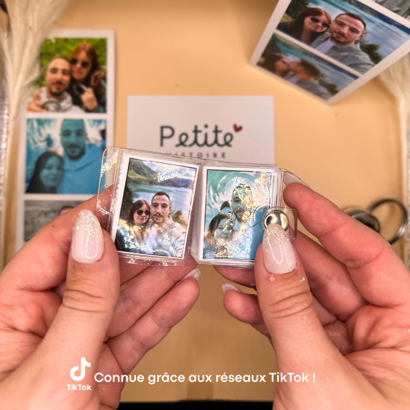 Porte-clés album photo – 20 photos incluses