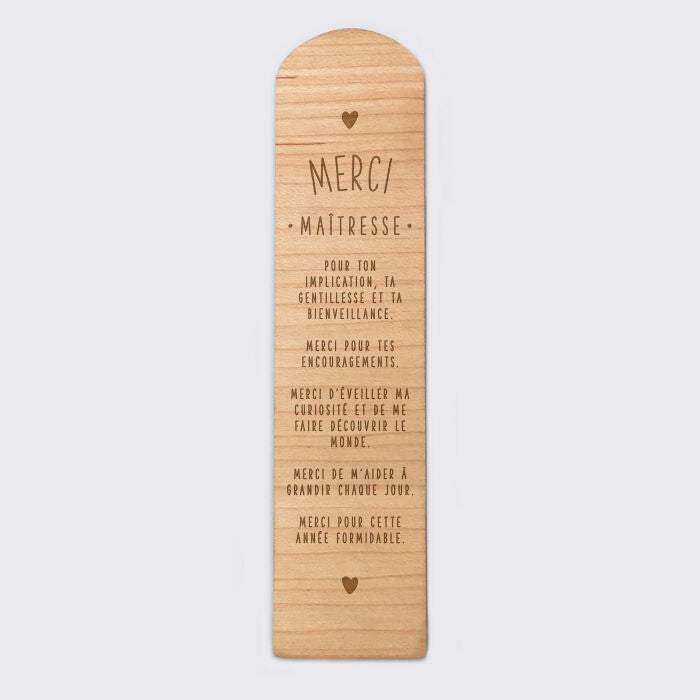 Marque page personnalisée bois gravé - Edition spéciale 