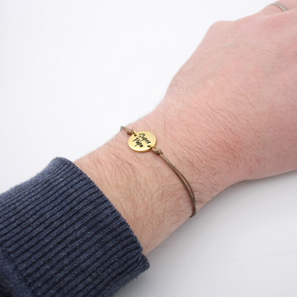 Bracelet Médaille À Deux Trous