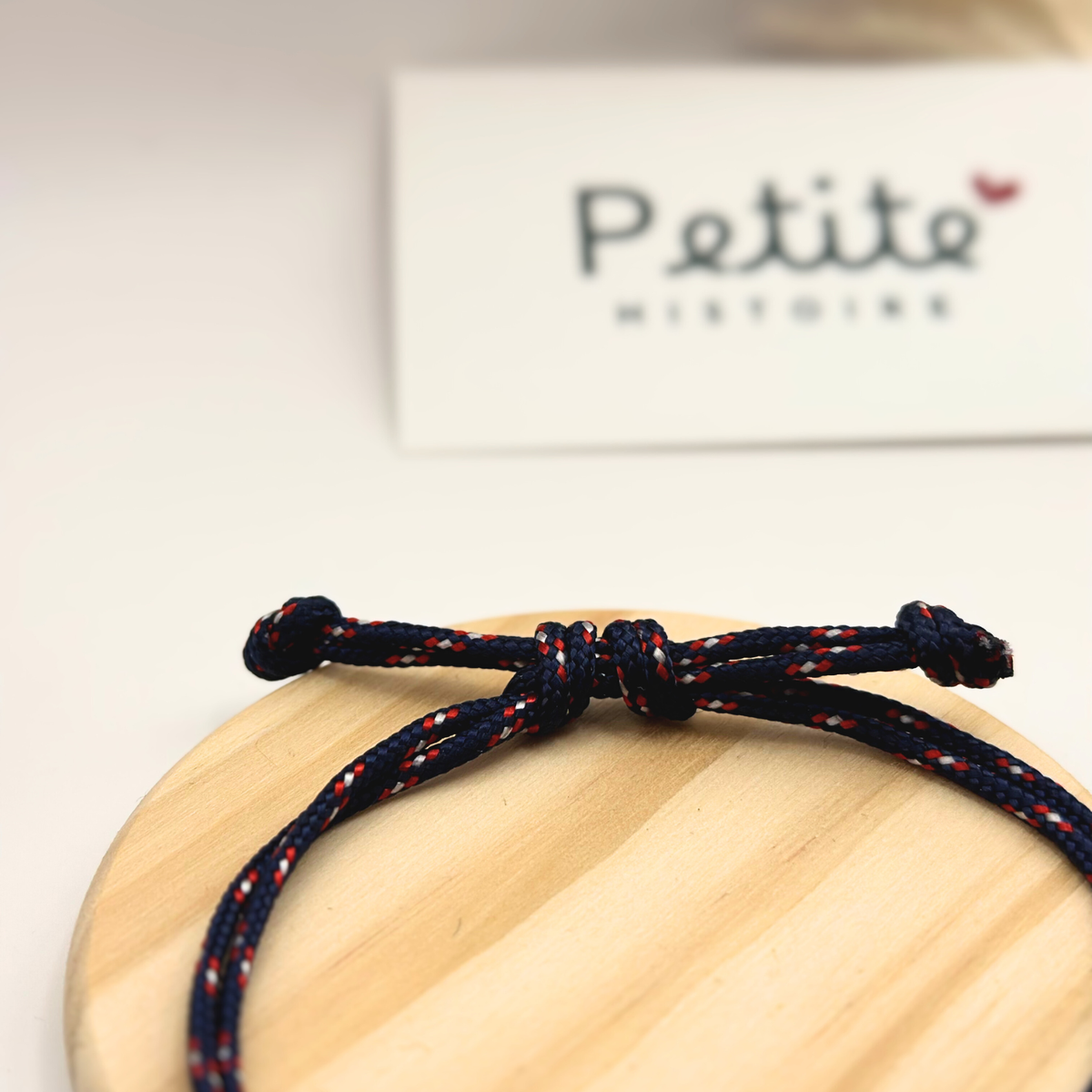 Bracelet double cordon - Marin "Argent"