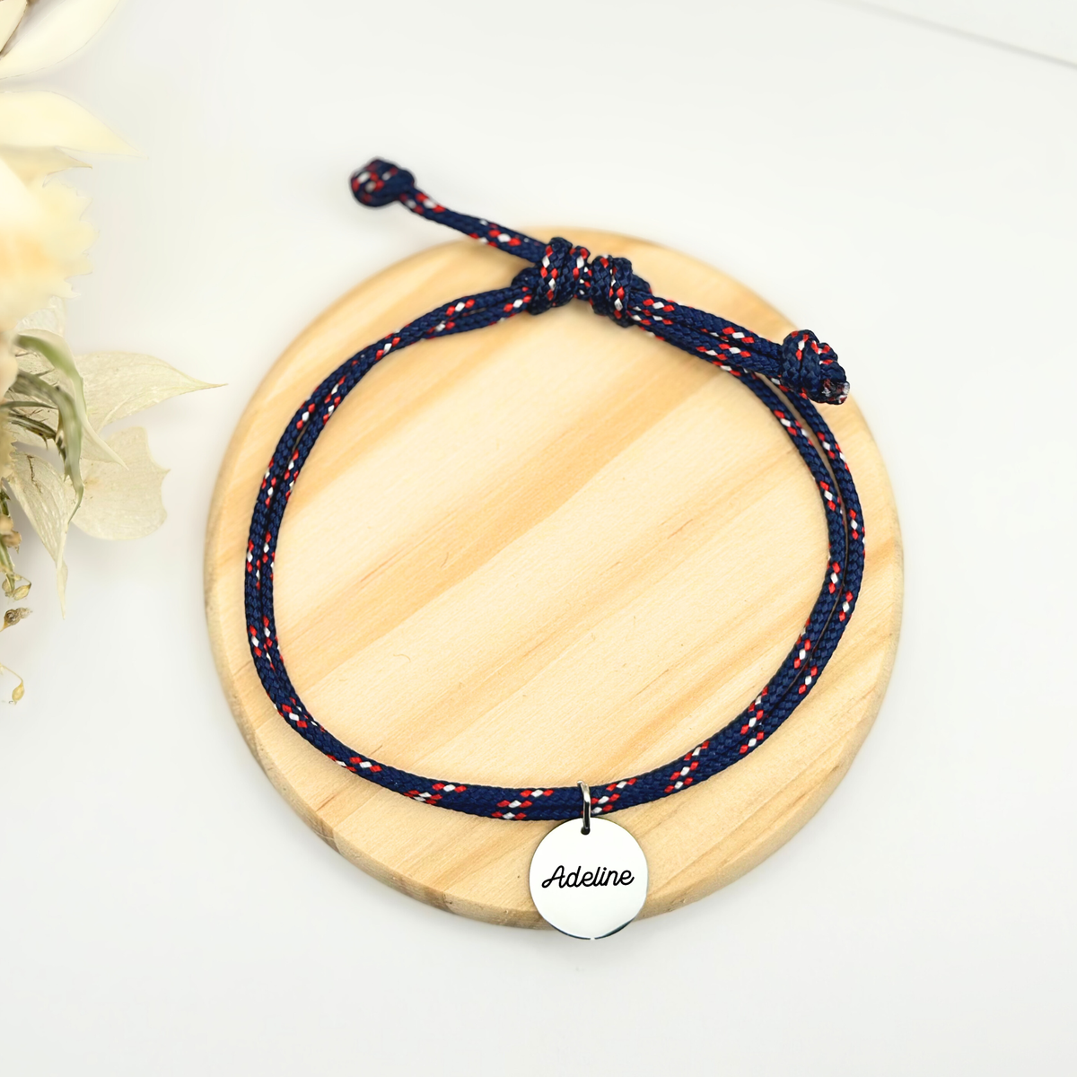 Bracelet double cordon - Marin "Argent"